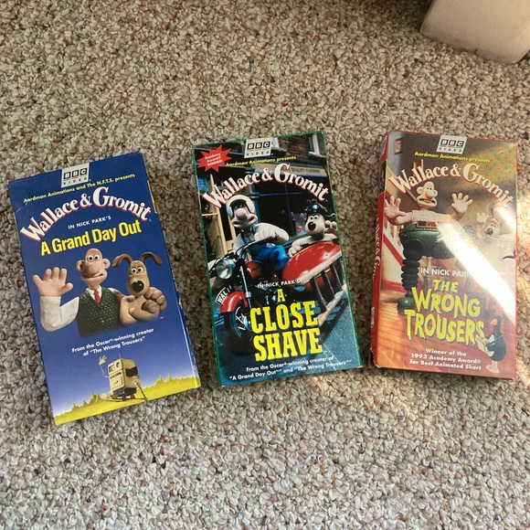 Media Wallace And Gromit 3 Vhs Tapes Poshmark